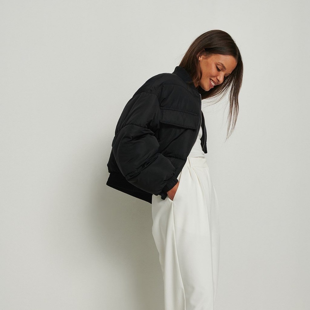 NA-KD Short Puffer Bomber Jacket